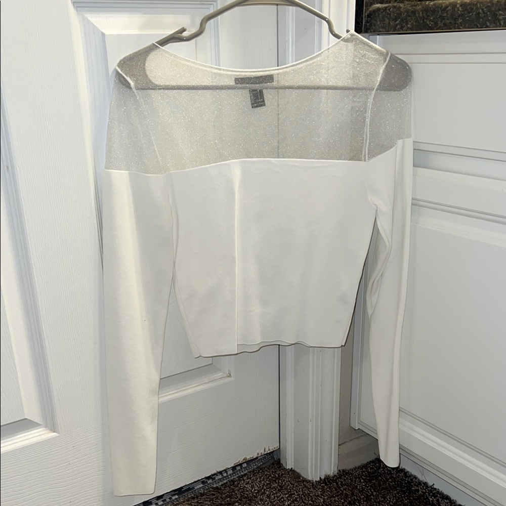 Elegant White Sheer Top